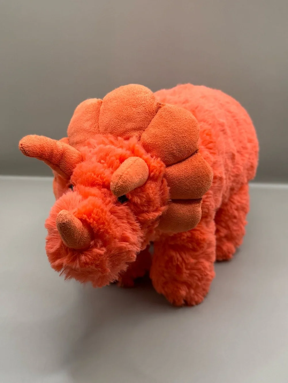 Manhattan Toy Company Red Orange Rory Triceratops Plush Stuffed Animal Lovey